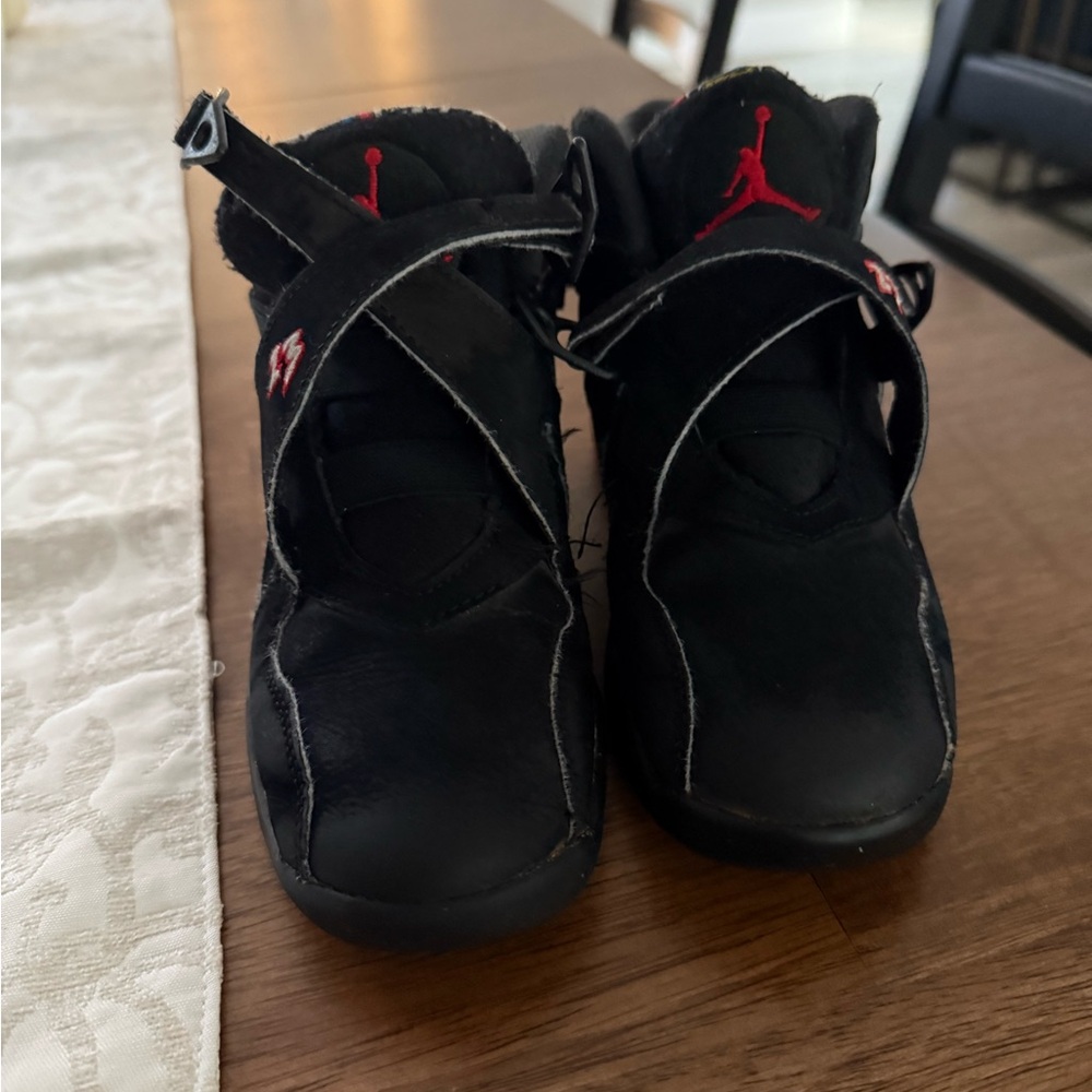 Jordan Kids Black and Red Sneakers
